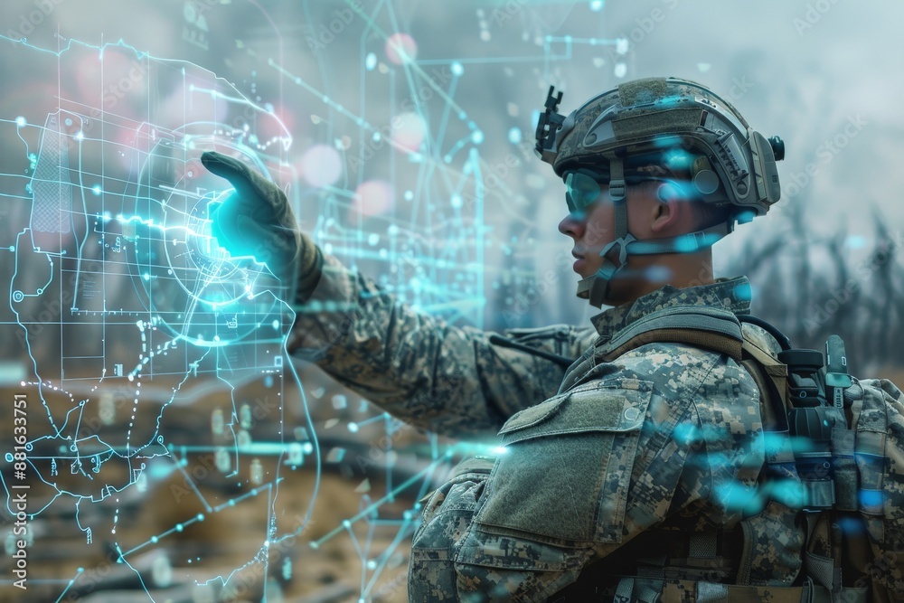 custom made wallpaper toronto digitalSoldier Using Augmented Reality Interface.