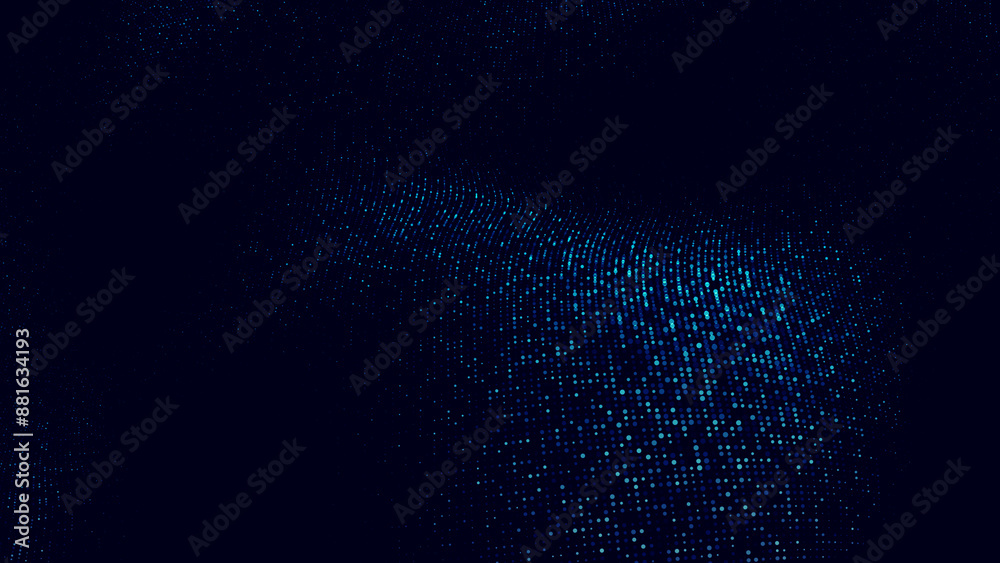 Obraz premium Abstract Wave Particle Technology Background