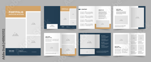 Architecture portfolio or portfolio layout template design