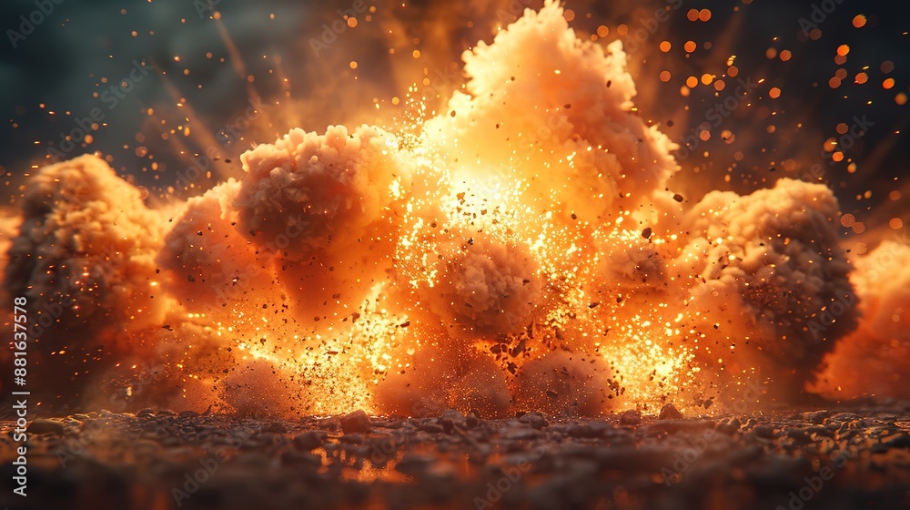 Explosion Isolated on Transparent Background Explosion Isolated on Transparent Background