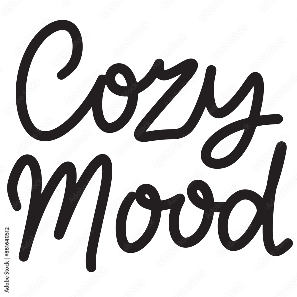 Cozy Mood text lettering. Hand drawn vector art. Cozy Mood text lettering. Hand drawn vector art.