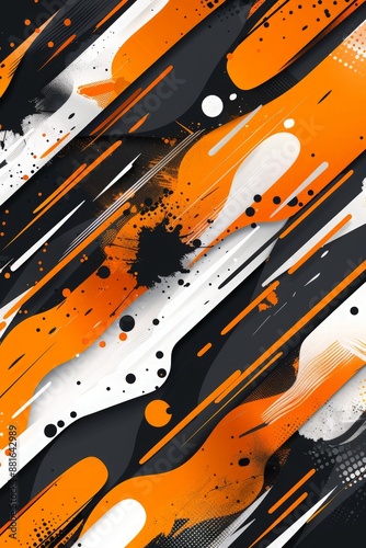 T-shirt sport jersey design template with abstract grunge halftone pattern background