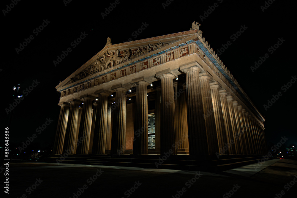 Obraz premium Nashville Parthenon at night