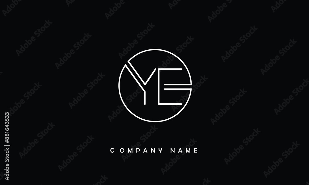 YE, EY, Y, E Abstract Letters Logo Monogram YE, EY, Y, E Abstract Letters Logo Monogram