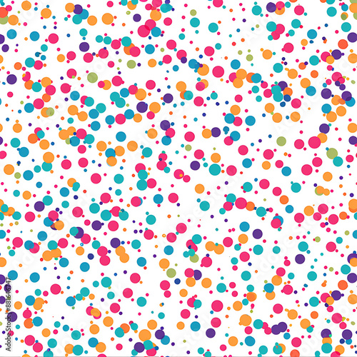 Seamless pattern featuring colorful confetti sprinkles scattered background