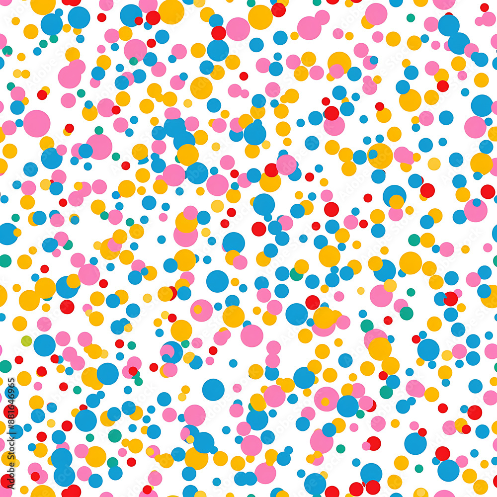Seamless pattern featuring colorful confetti sprinkles scattered background Seamless pattern featuring colorful confetti sprinkles scattered background