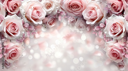 roses on a white background