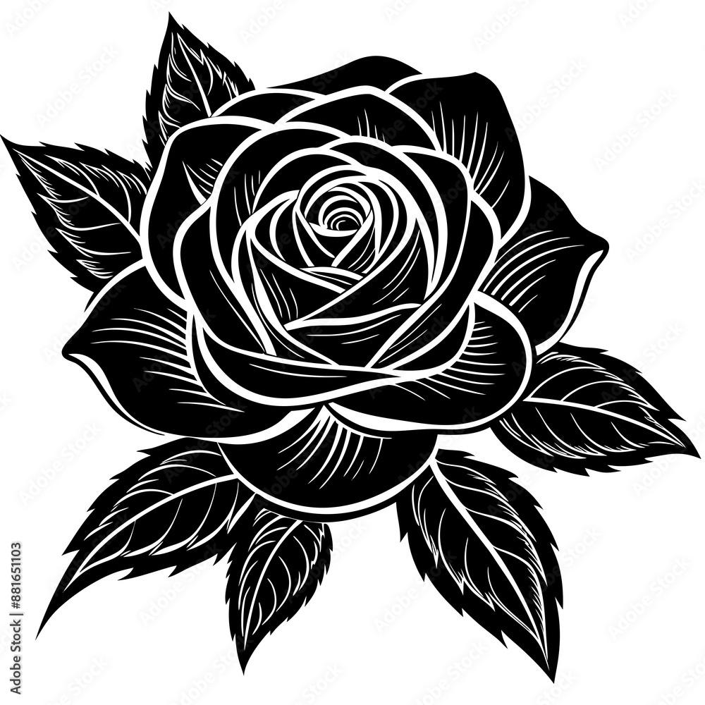 Rose Flower Vector Illustration: Cartoon, Clipart, and Line Art Design Rose Flower Vector Illustration: Cartoon, Clipart, and Line Art Design