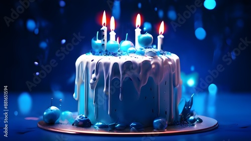 birthday cake with candles