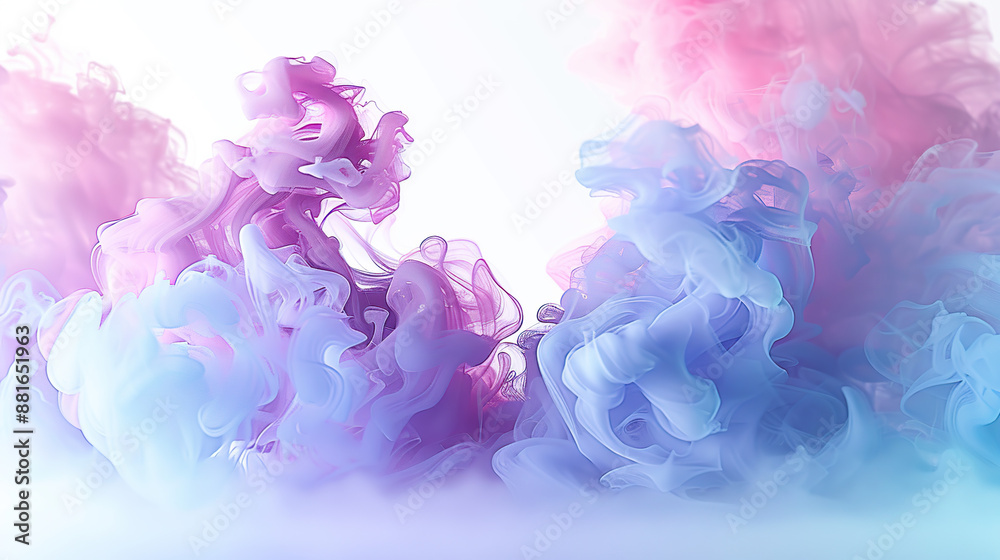 Colored smoke against a white background Colored smoke against a white background