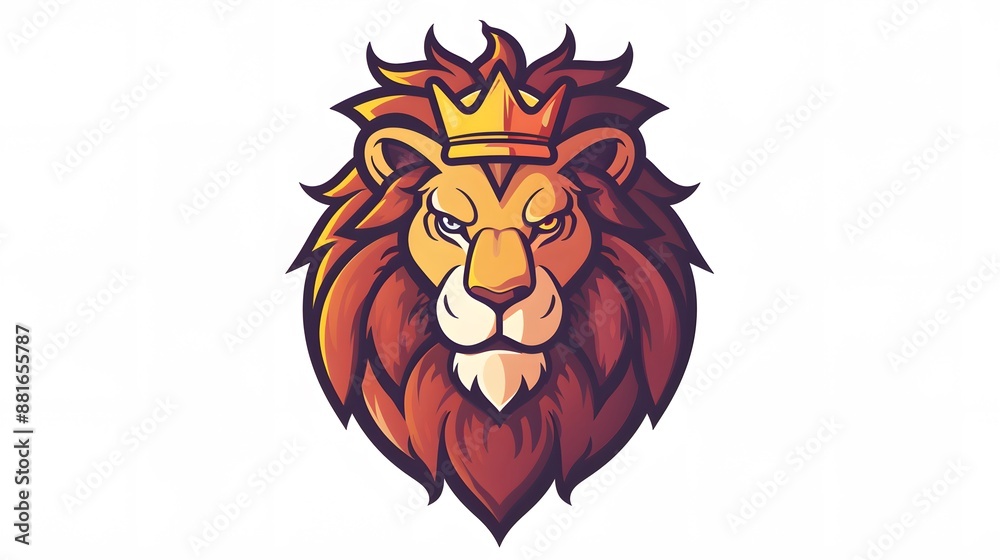 lion head with crown logo lion head with crown logo