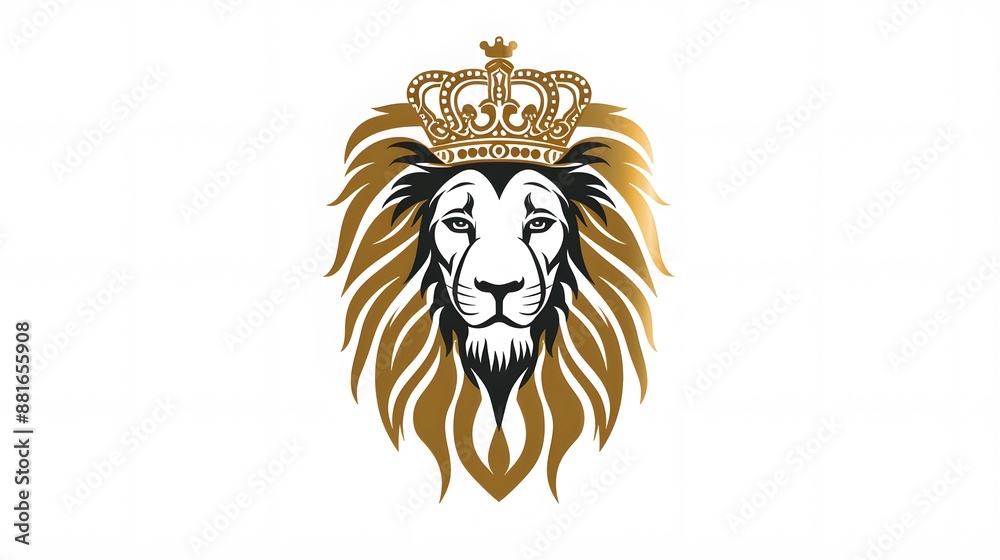lion head with crown logo lion head with crown logo