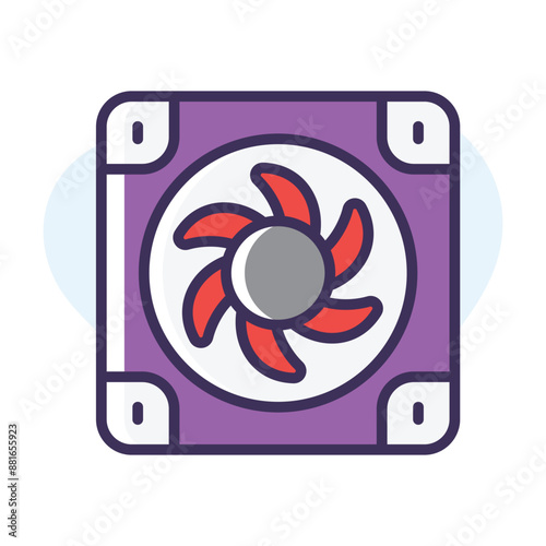 Heat sink vector icon