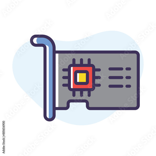Ethernet card vector icon