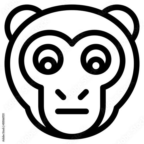 Vector Icon Tired, Monkey, Animal, Wildlife, Pet photo