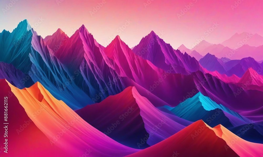 Abstract minimalistic background with gradient mountains Abstract minimalistic background with gradient mountains