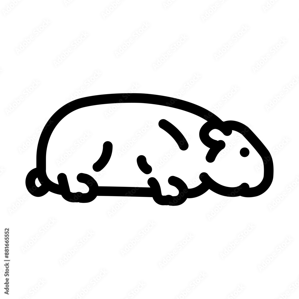 hamster standing pet line icon vector. hamster standing pet sign. isolated contour symbol black illustration