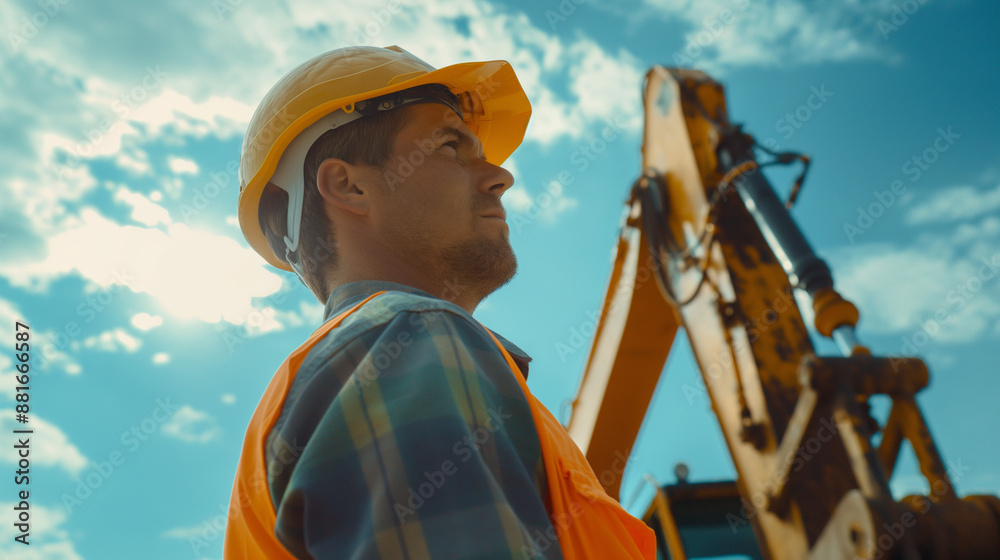 A Workers Building farms, installing wind turbines, and working heavy machinery, requiring hard hats for head protection A Workers Building farms, installing wind turbines, and working heavy machinery, requiring hard hats for head protection