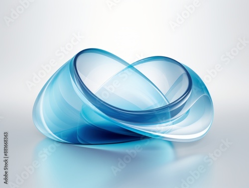 Abstract blue liquid transc...