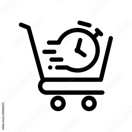 Flash sale design icon isolated on white background.