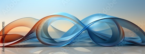 A vibrant swirl of blue, re...