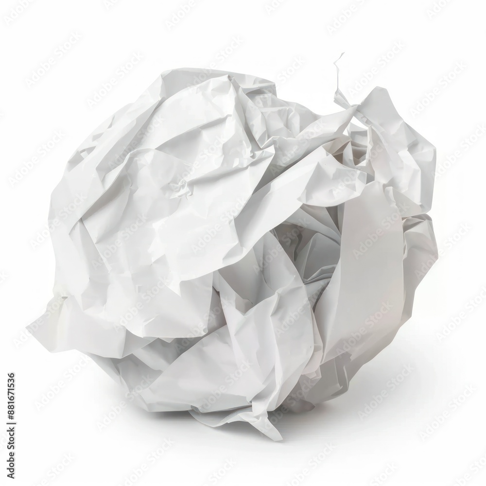 Obraz premium Crumpled White Paper Ball