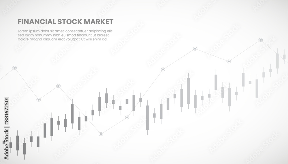 Vector stock market graph or forex trading chart for business and financial concepts reports and investment on grey background, vector illustration Vector stock market graph or forex trading chart for business and financial concepts reports and investment on grey background, vector illustration