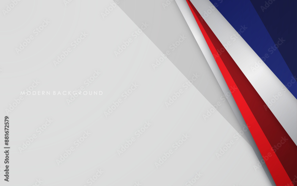 Modern background blue with white and red color Modern background blue with white and red color