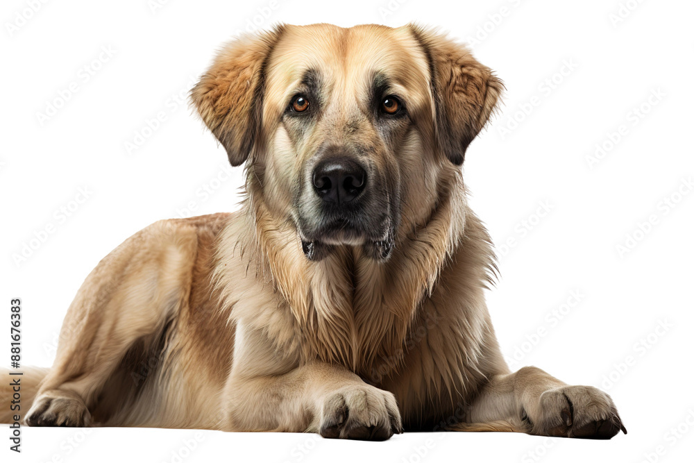 The Majestic Brown Guardian Rests Upon the White Canvas on White or PNG Transparent Background. The Majestic Brown Guardian Rests Upon the White Canvas on White or PNG Transparent Background.
