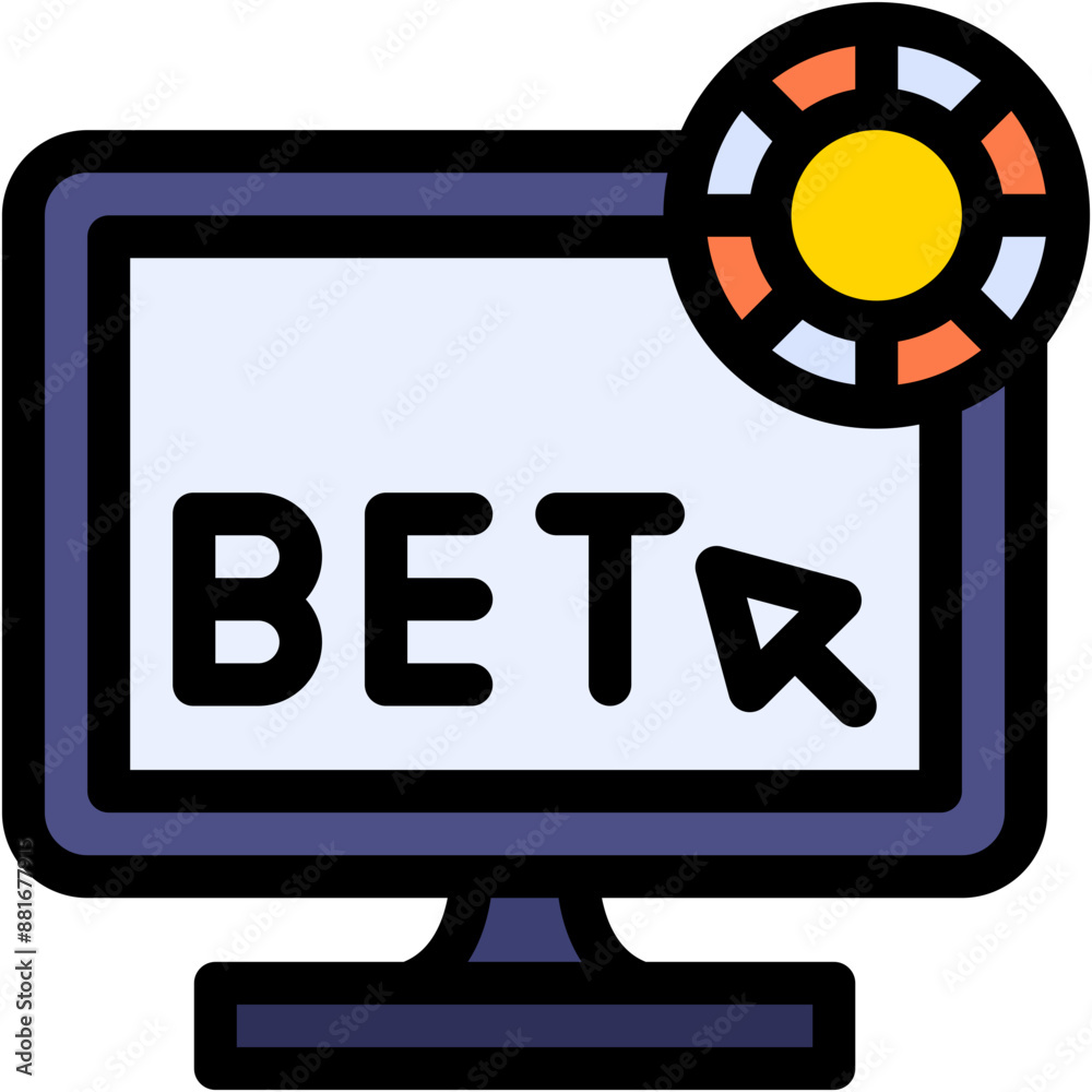 Vector Icon Online Bet, Poker, Online Poker, Gaming, Casino Vector Icon Online Bet, Poker, Online Poker, Gaming, Casino