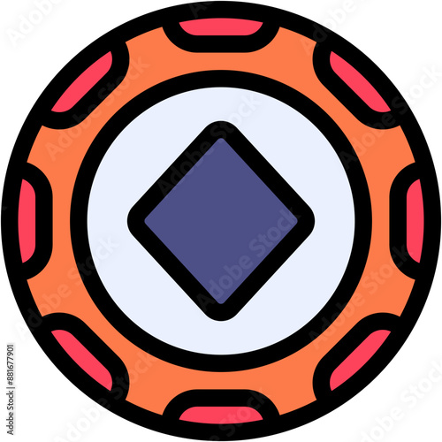 Vector Icon Poker Chips, Poker, Casino Chips, Bet, Gambling, Gaming