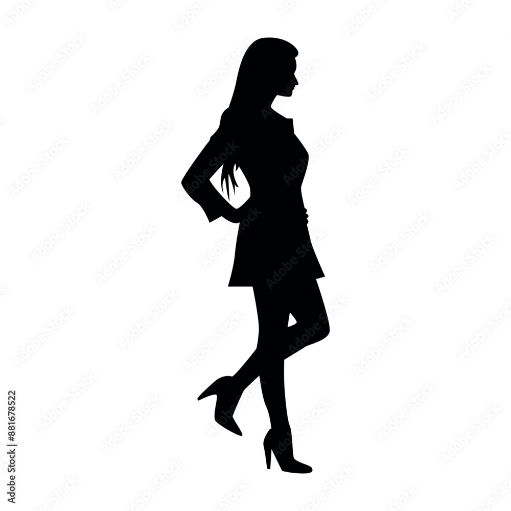 silhouette with the image of a woman on a white background silhouette with the image of a woman on a white background
