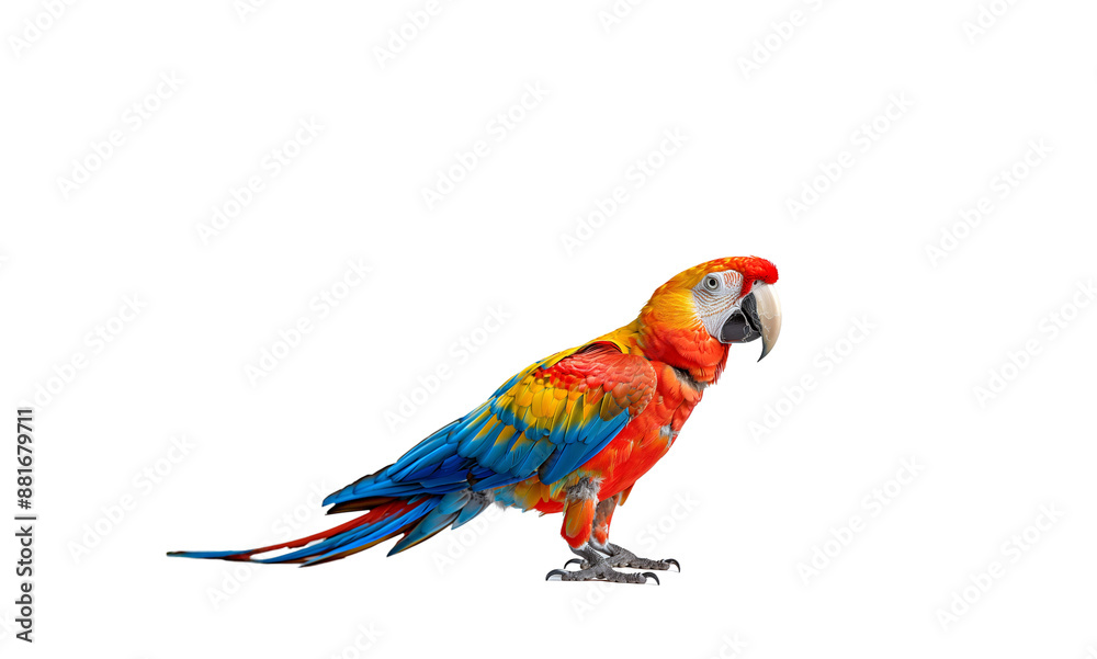 Obraz premium Parrot on white background