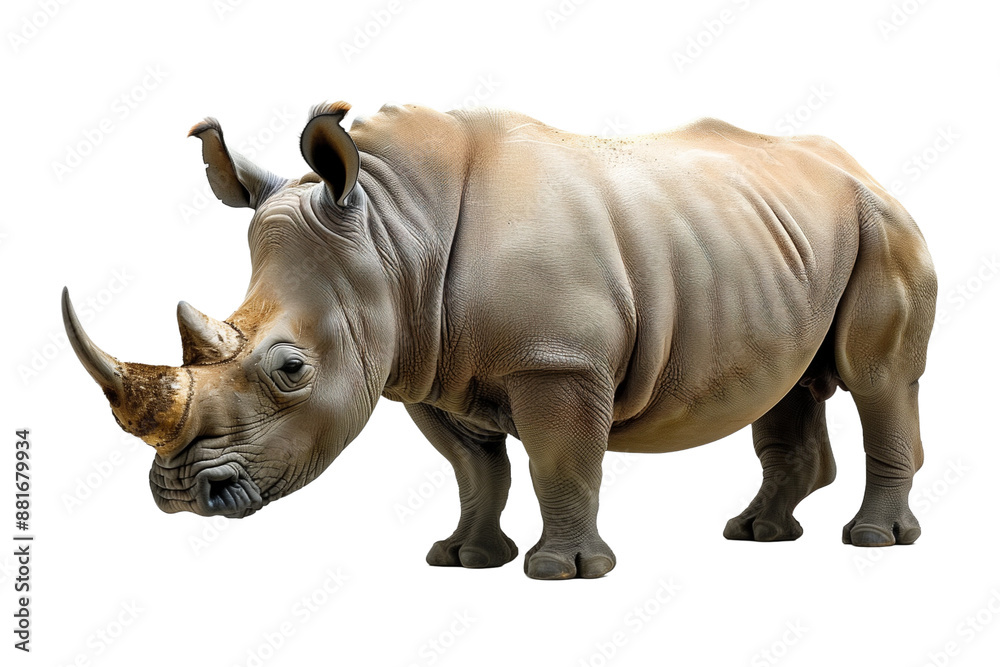 Fototapeta premium Rhino nose horn isolated on white background