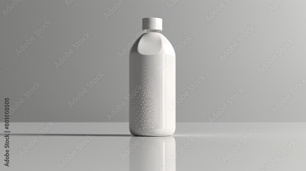 Hydrating Beauty: White Moisturizer Bottle with Glossy Reflections Hydrating Beauty: White Moisturizer Bottle with Glossy Reflections