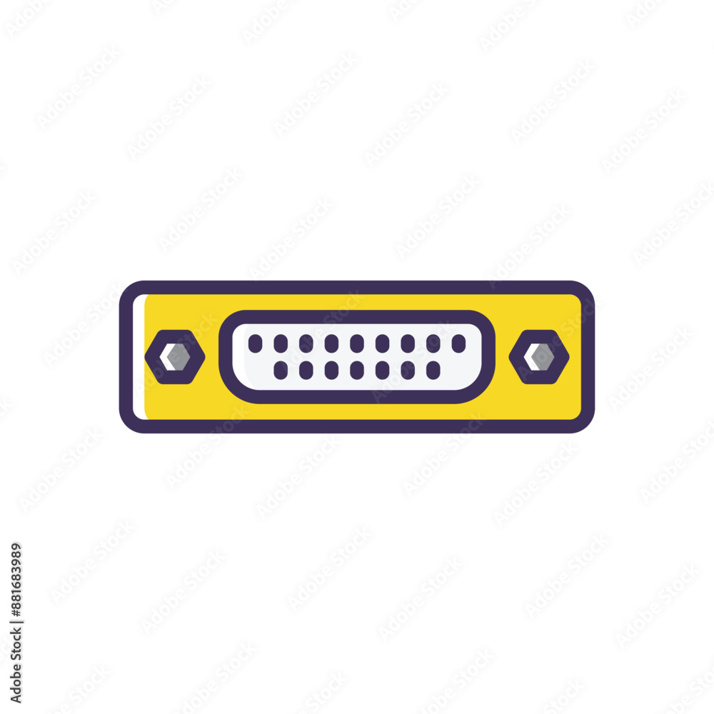 DVI port vector icon DVI port vector icon