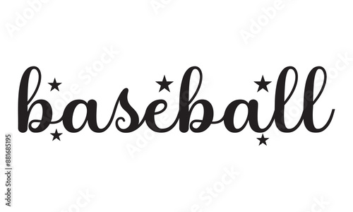 Text Tails Swoosh Baseball Sign, Typography font with ornamental vector. EPS 10/AI