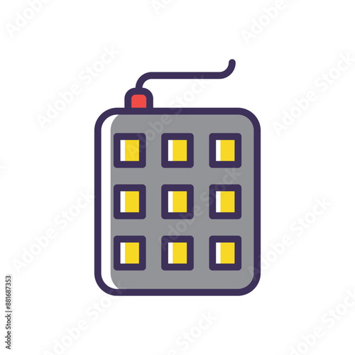 Numerical keypad vector icon