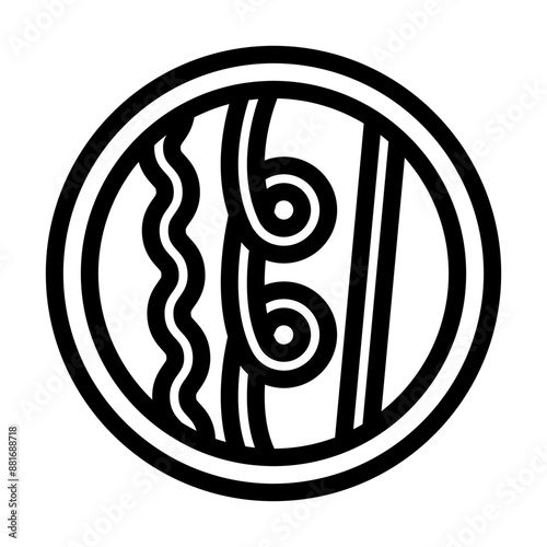 for all hair types product label caution line icon vector. for all hair types product label caution sign. isolated contour symbol black illustration
