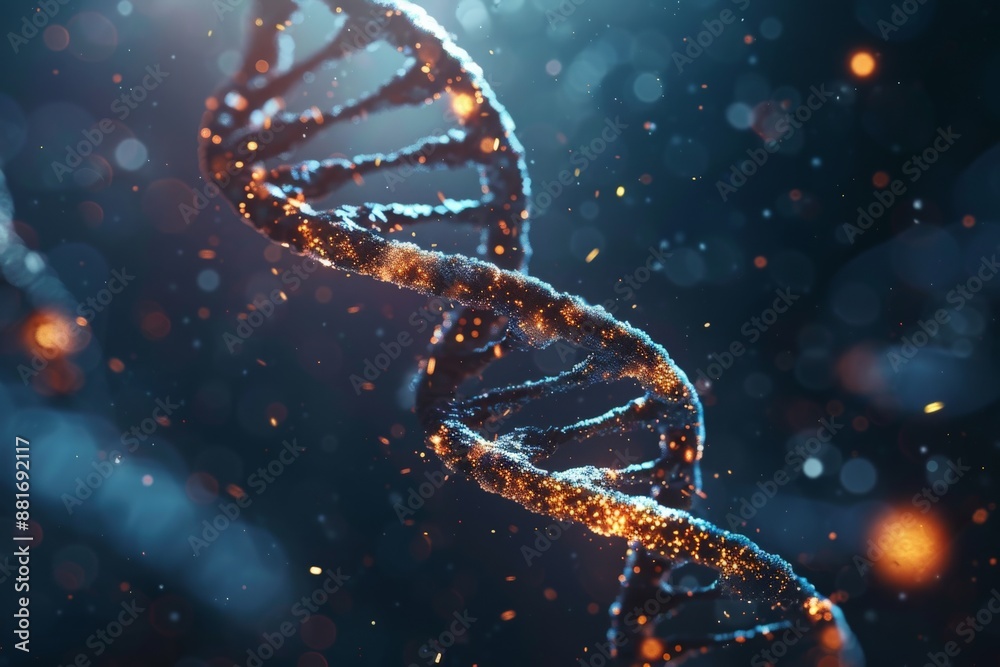 Glowing DNA Double Helix. Glowing DNA Double Helix.