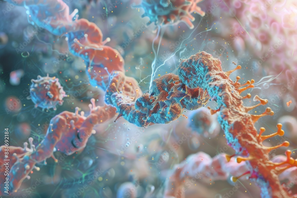 Fototapeta premium Microscopic View of a Virus.