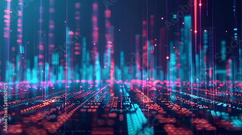 Modern 3d illustration of Data Analysis concept