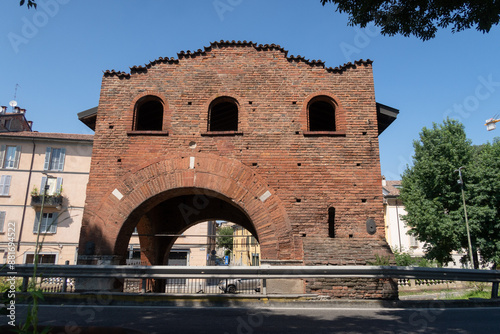 Obraz na płótnie Pavia porta Nuova hamlet village country people w salonie