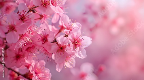 Elegant Woman in Traditional Japanese Dress with Cherry Blossoms © XtzStudio