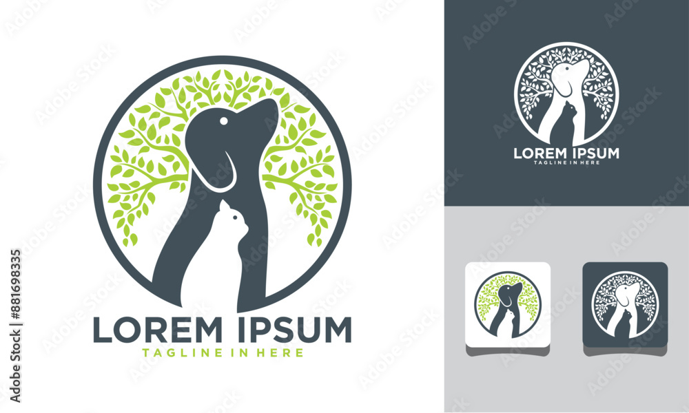 Obraz premium animal protection logo icon
