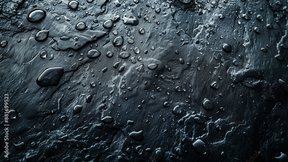 Rough dark texture surface background with scattered water droplets Rough dark texture surface background with scattered water droplets