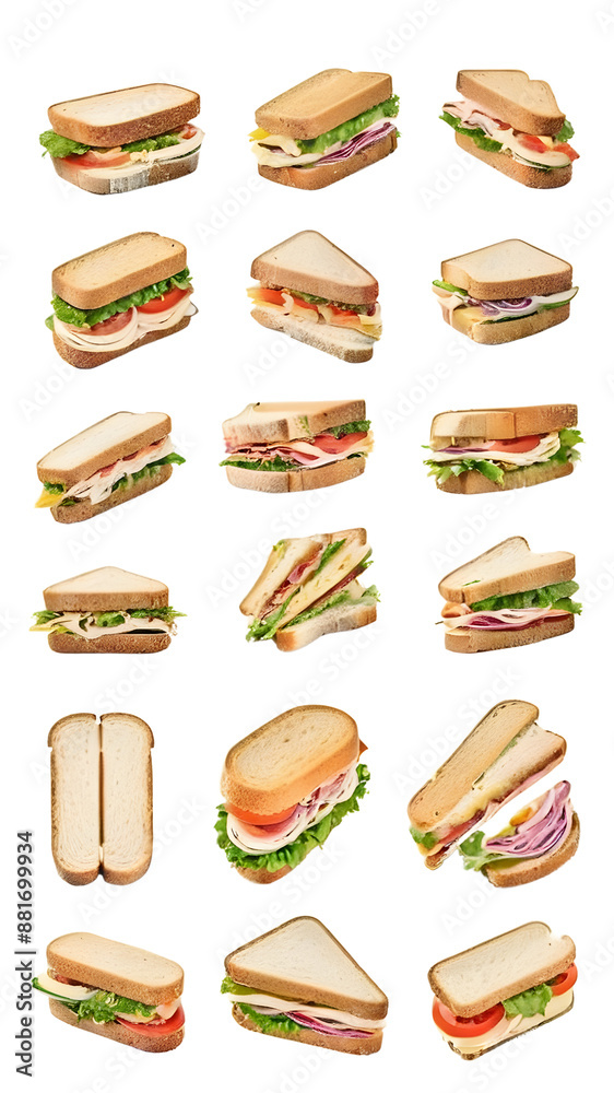 sandwiches isolated on transparent background sandwiches isolated on transparent background