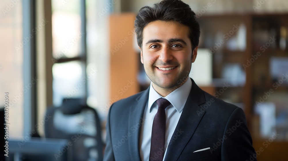 Professional Businessman Portrait in Corporate Office Setting, Business Leadership and Confidence Professional Businessman Portrait in Corporate Office Setting, Business Leadership and Confidence