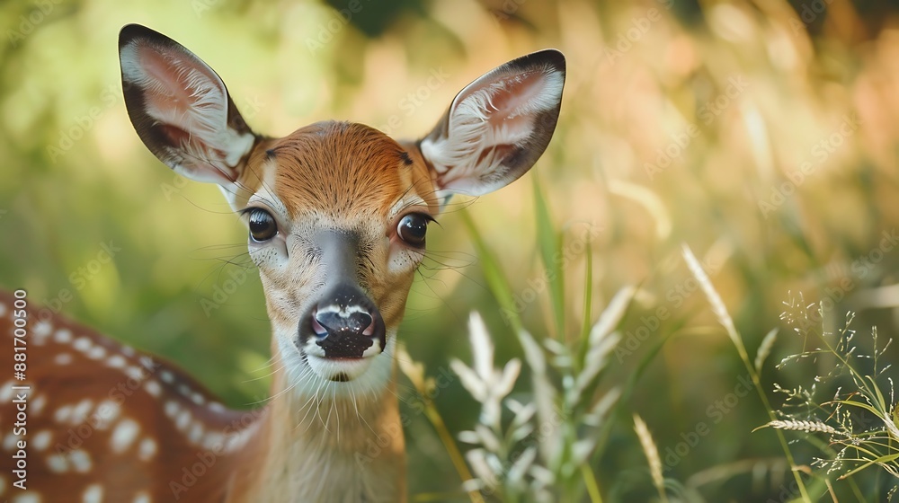 Curious Fawn in a Meadow Curious Fawn in a Meadow