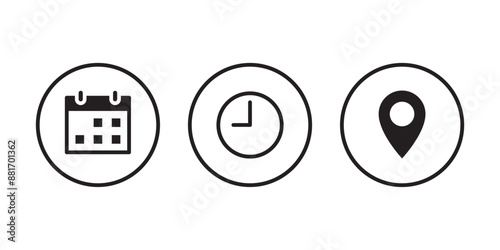 location, place and time icon